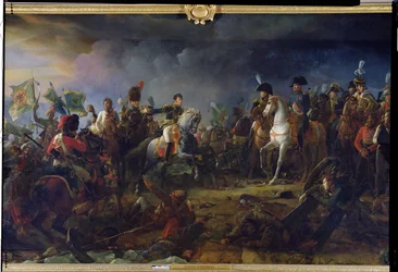 Slaget vid Austerlitz, 2 december 1805, detalj av general Rapp (1772-1821), guvernör i Danzig, som presenterar den besegrade furst Repnin för Napoleon Bonaparte (1769-1821), 1805